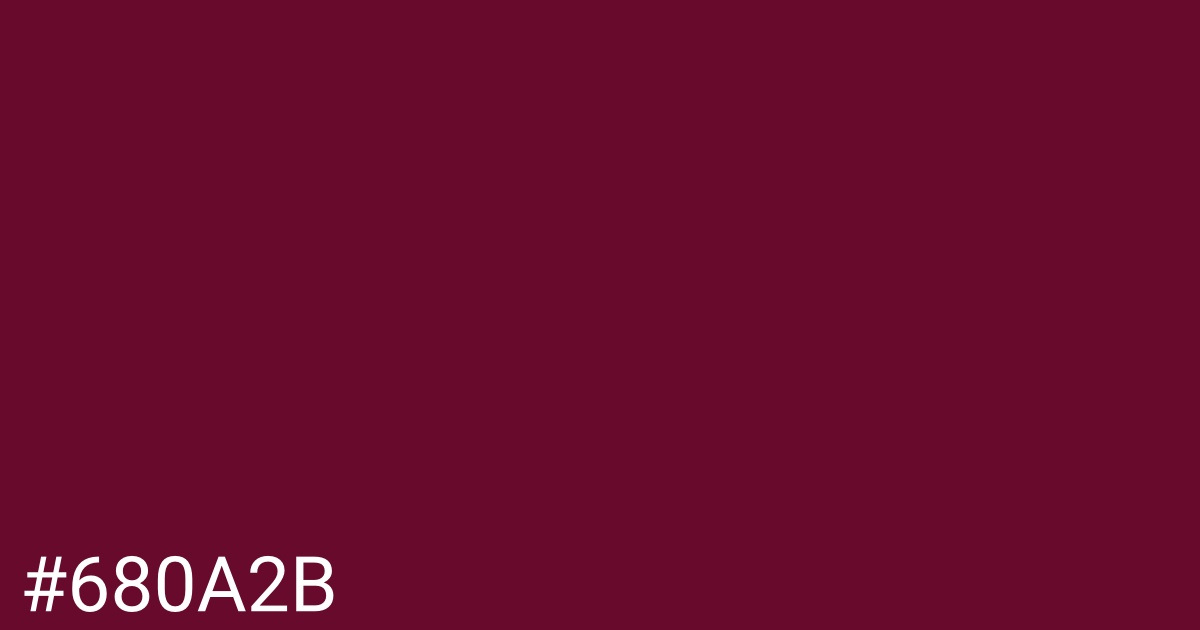 Hex color #680a2b graphic