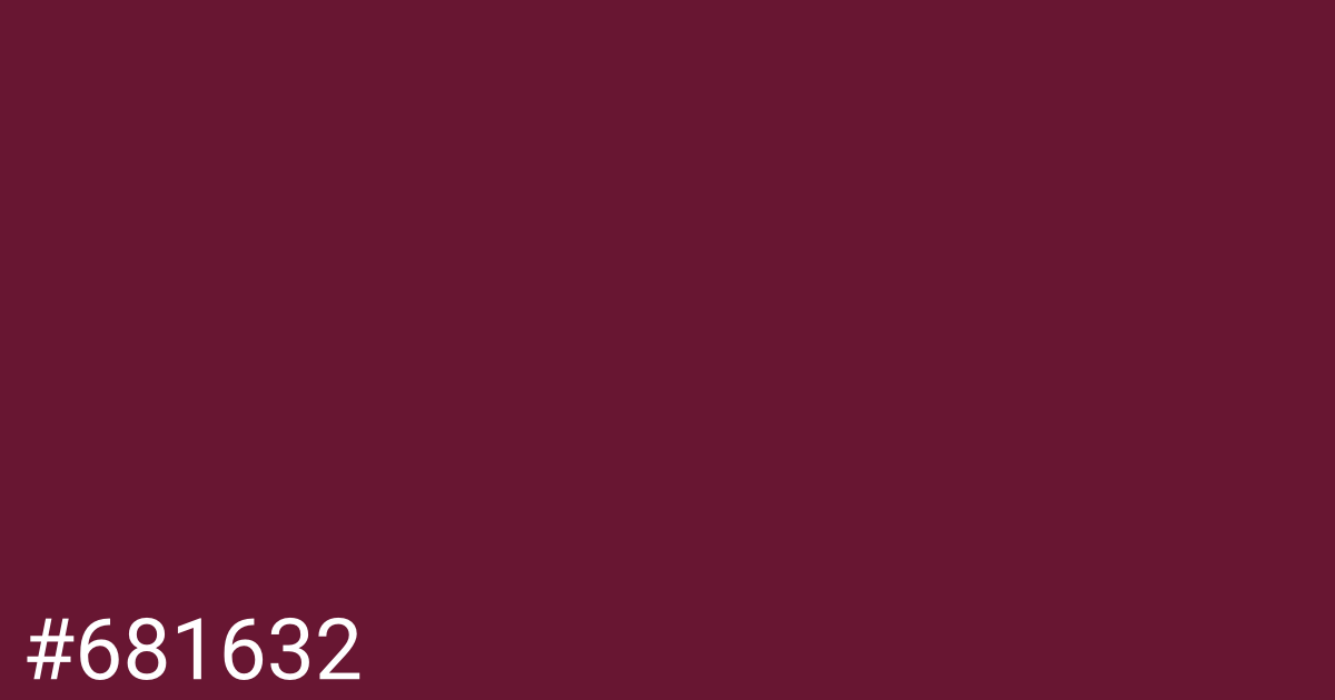 Hex color #681632 graphic