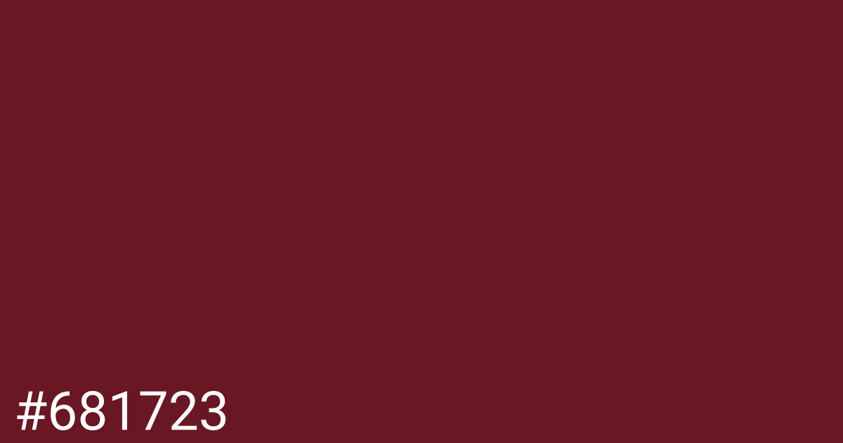 Hex color #681723 graphic