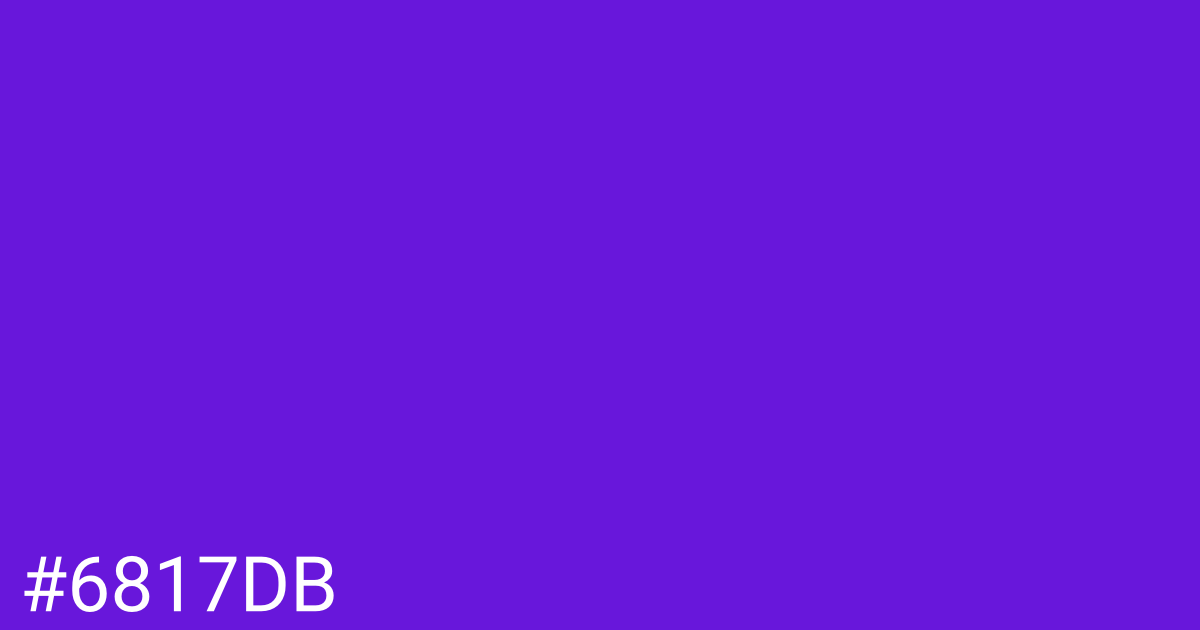 Hex color #6817db graphic