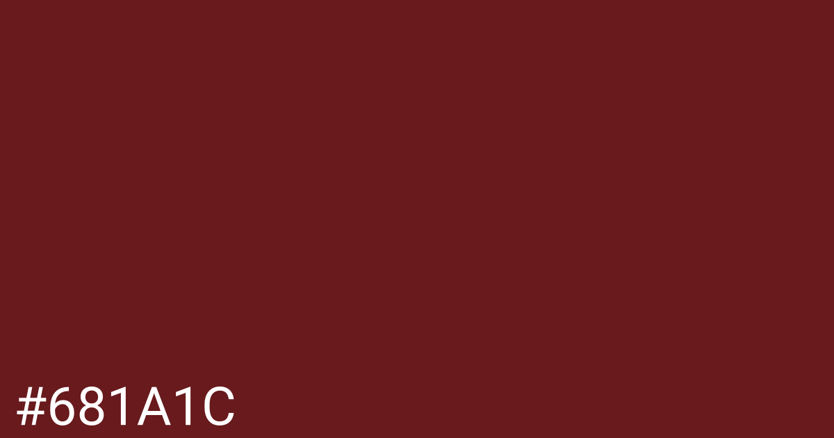 Hex color #681a1c graphic