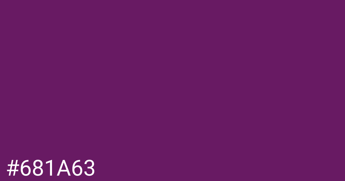 Hex color #681a63 graphic