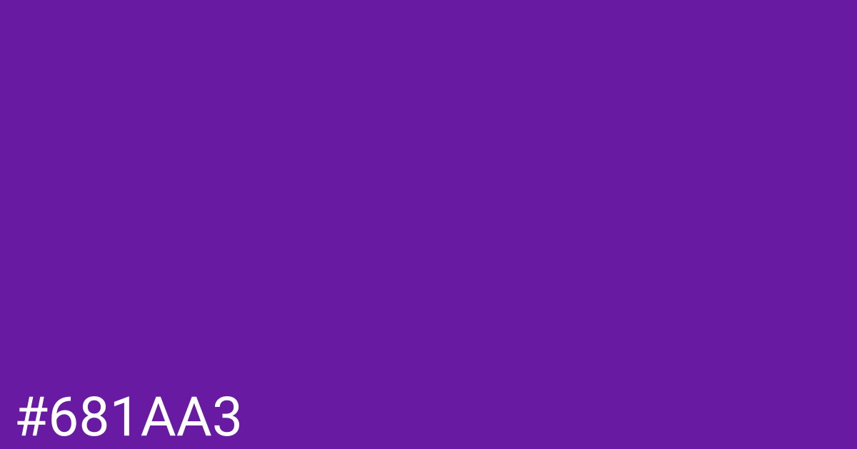 Hex color #681aa3 graphic