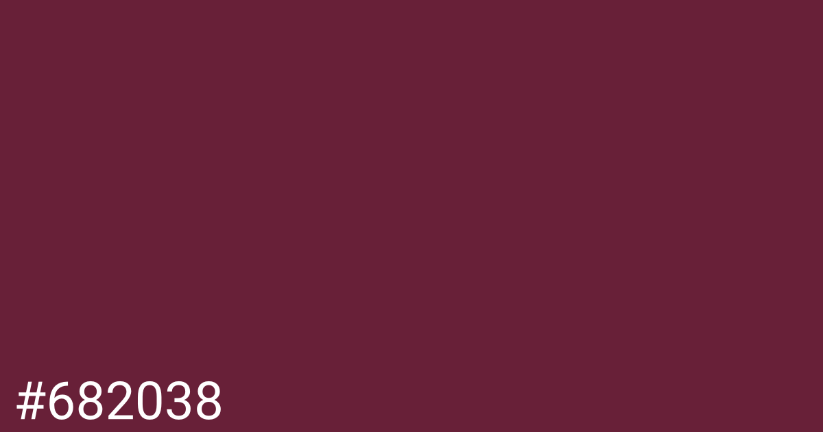 Hex color #682038 graphic