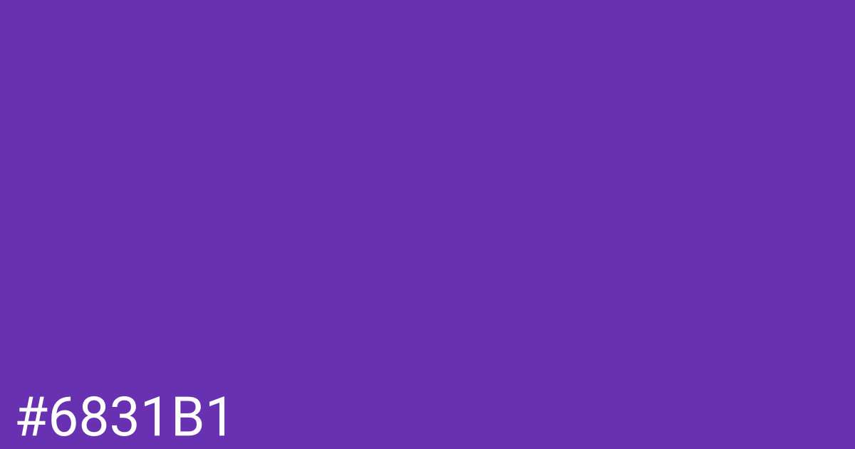 Hex color #6831b1 graphic