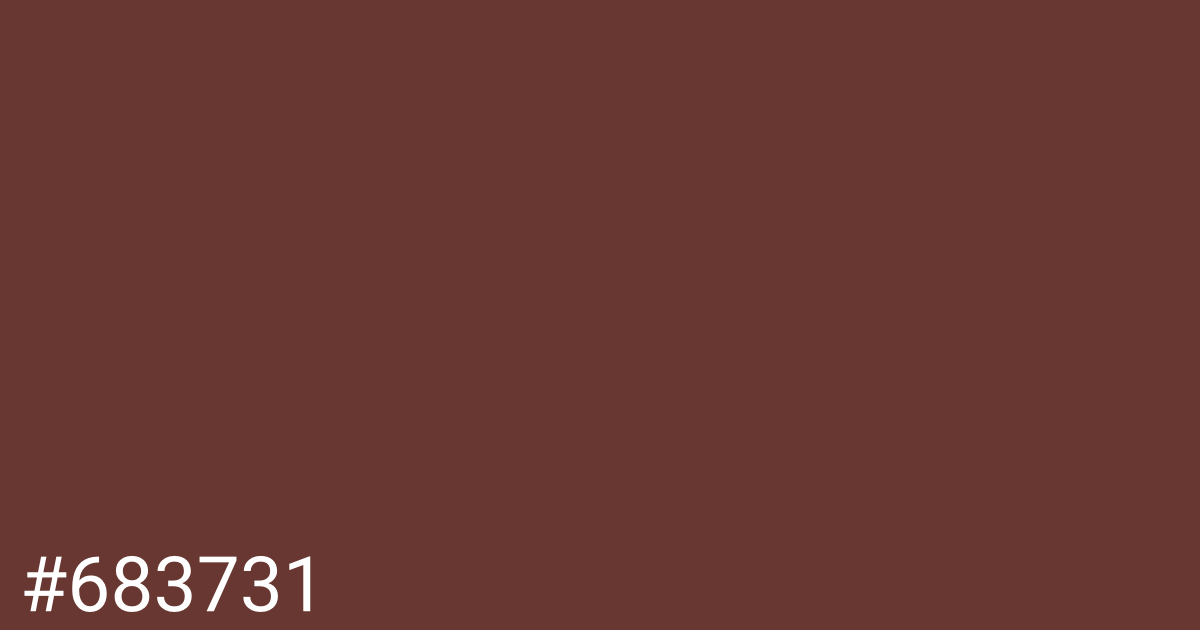 Hex color #683731 graphic