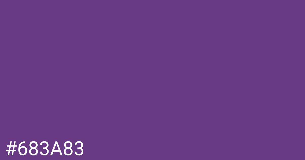 Hex color #683a83 graphic