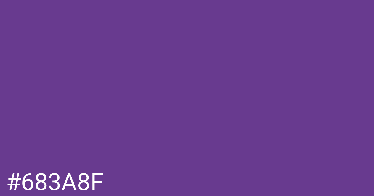 Hex color #683a8f graphic