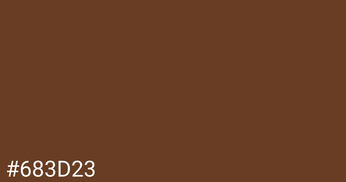 Hex color #683d23 graphic