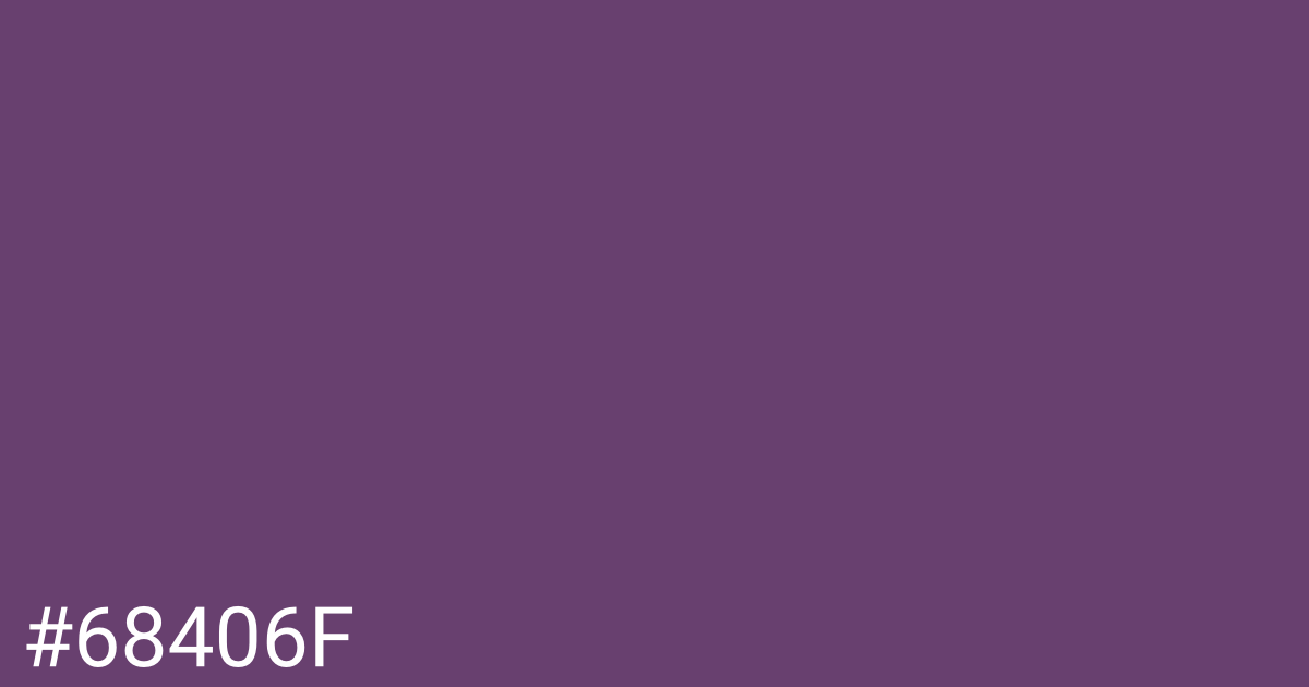 Hex color #68406f graphic