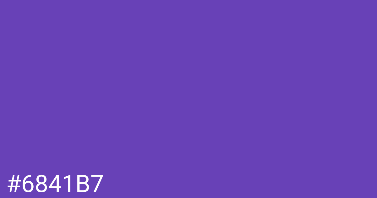 Hex color #6841b7 graphic
