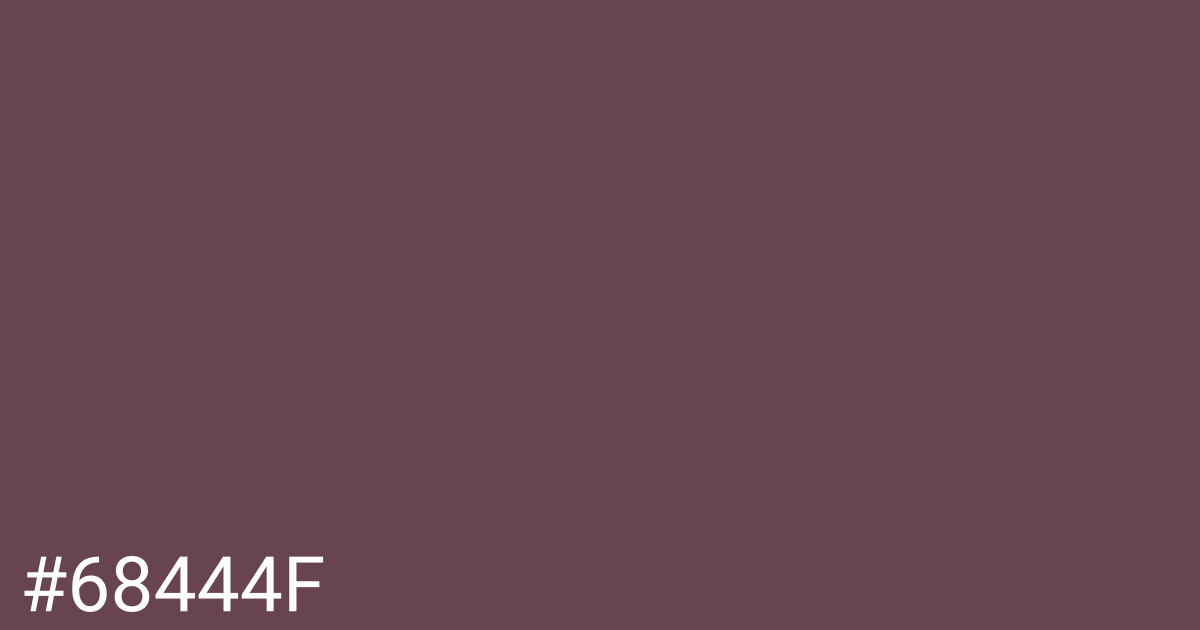 Hex color #68444f graphic