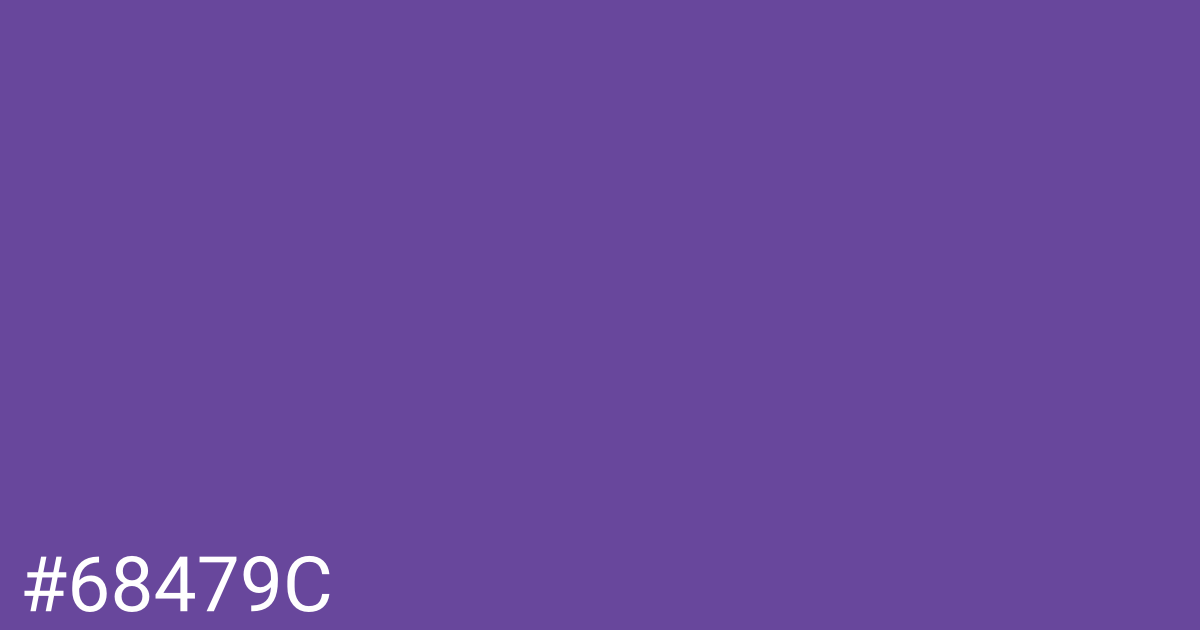 Hex color #68479c graphic