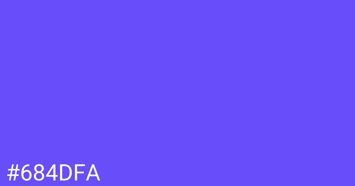 Hex color #684dfa graphic