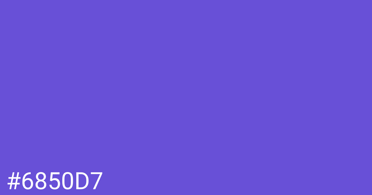 Hex color #6850d7 graphic