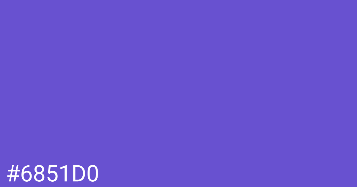 Hex color #6851d0 graphic