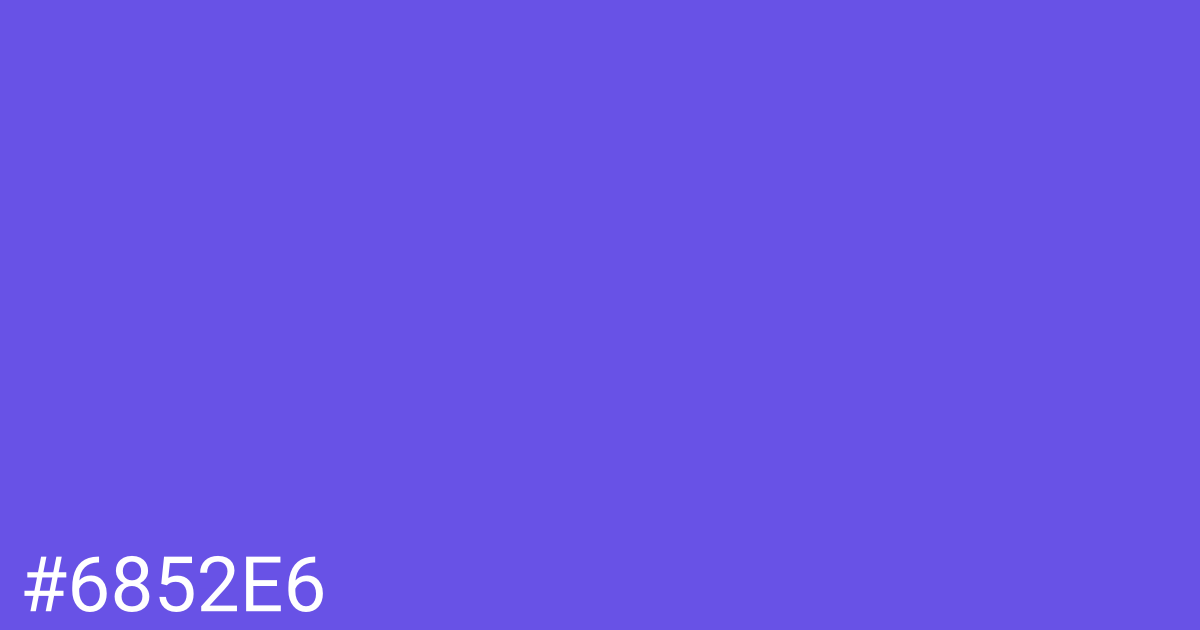 Hex color #6852e6 graphic