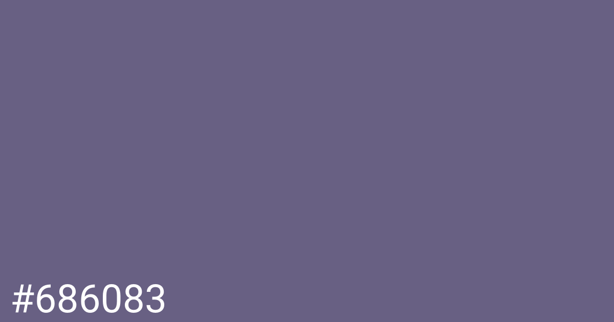 Hex color #686083 graphic