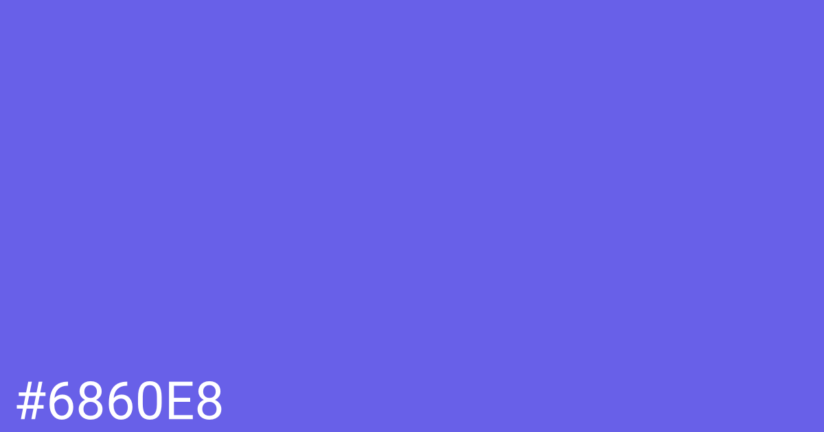 Hex color #6860e8 graphic