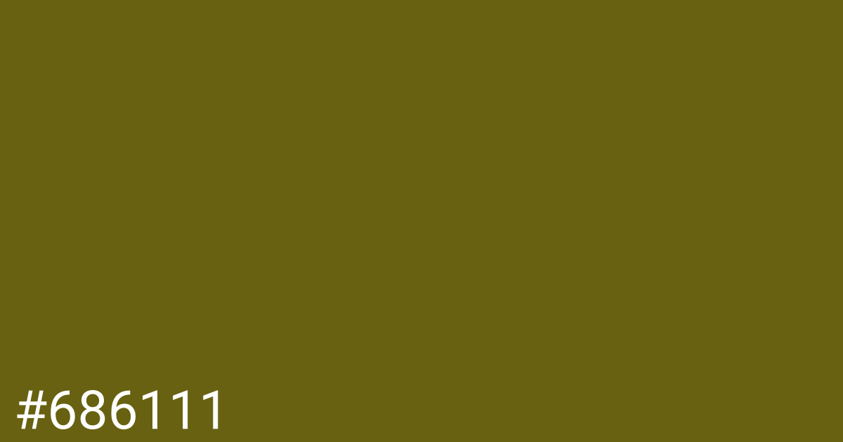 Hex color #686111 graphic