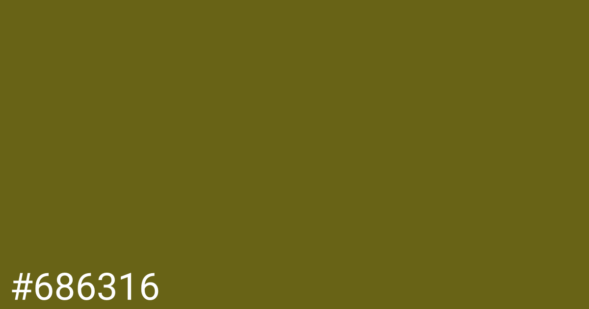 Hex color #686316 graphic