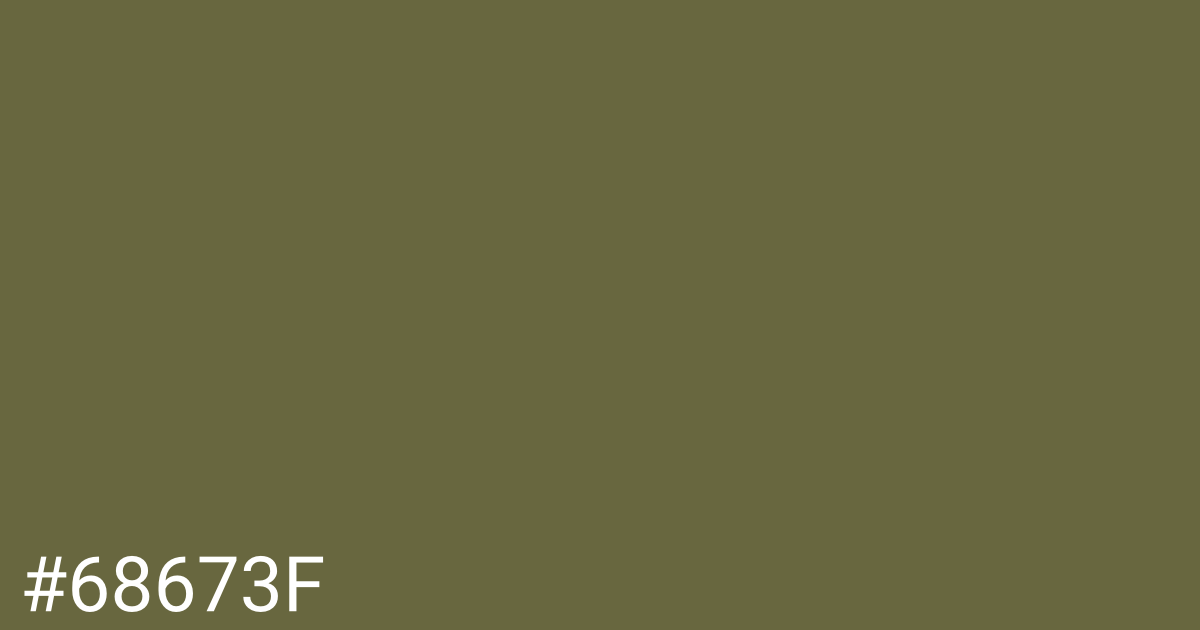 Hex color #68673f graphic