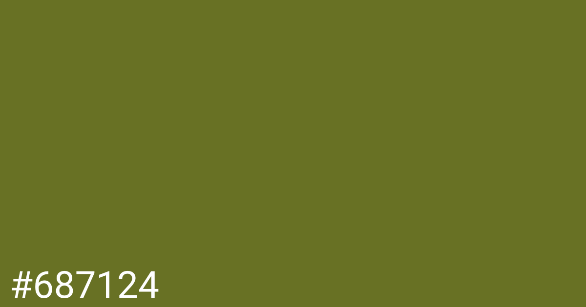 Hex color #687124 graphic