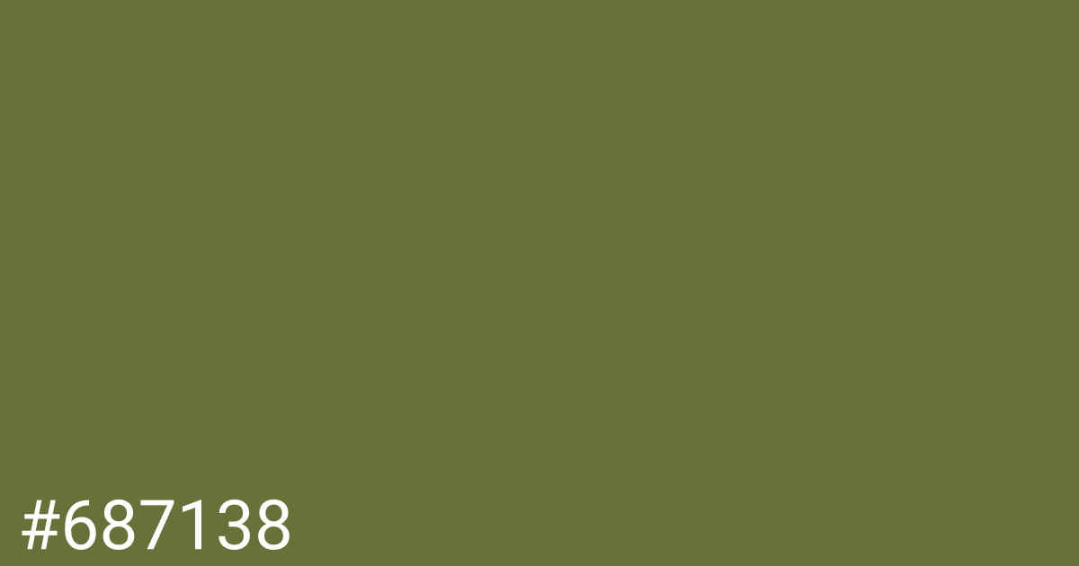 Hex color #687138 graphic