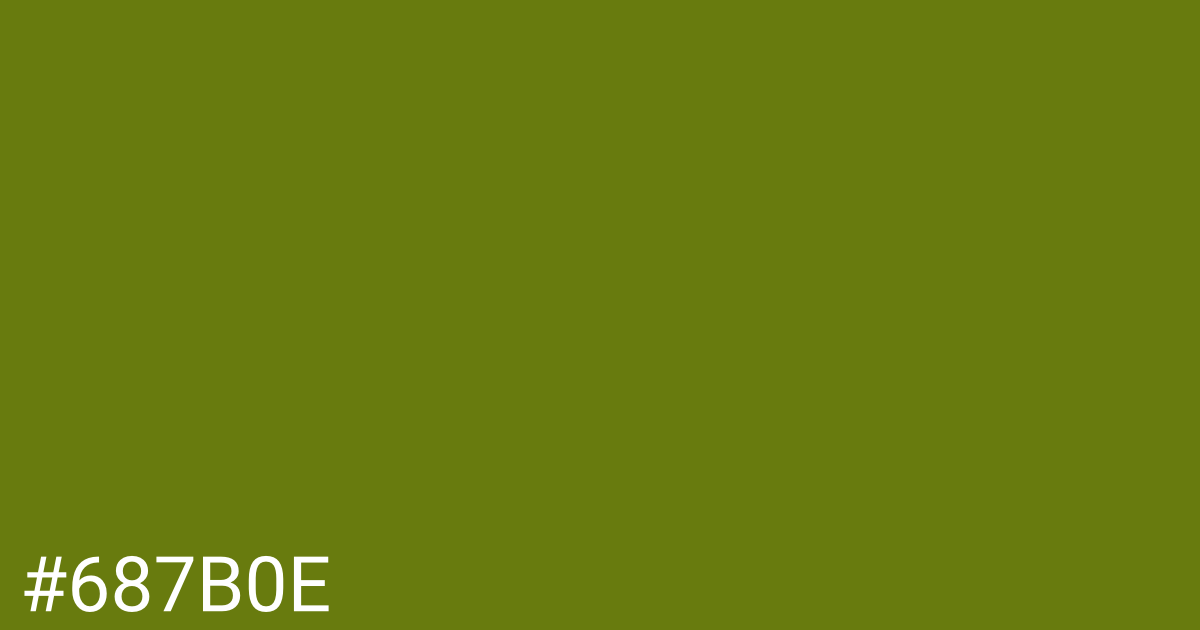 Hex color #687b0e graphic