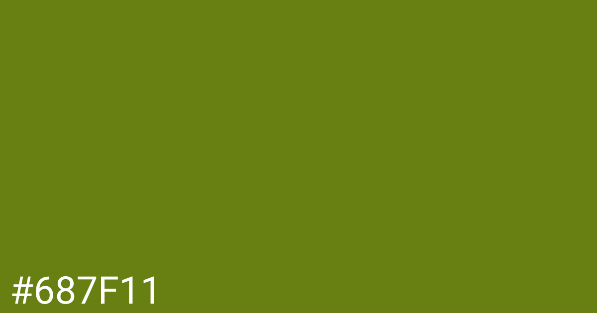 Hex color #687f11 graphic