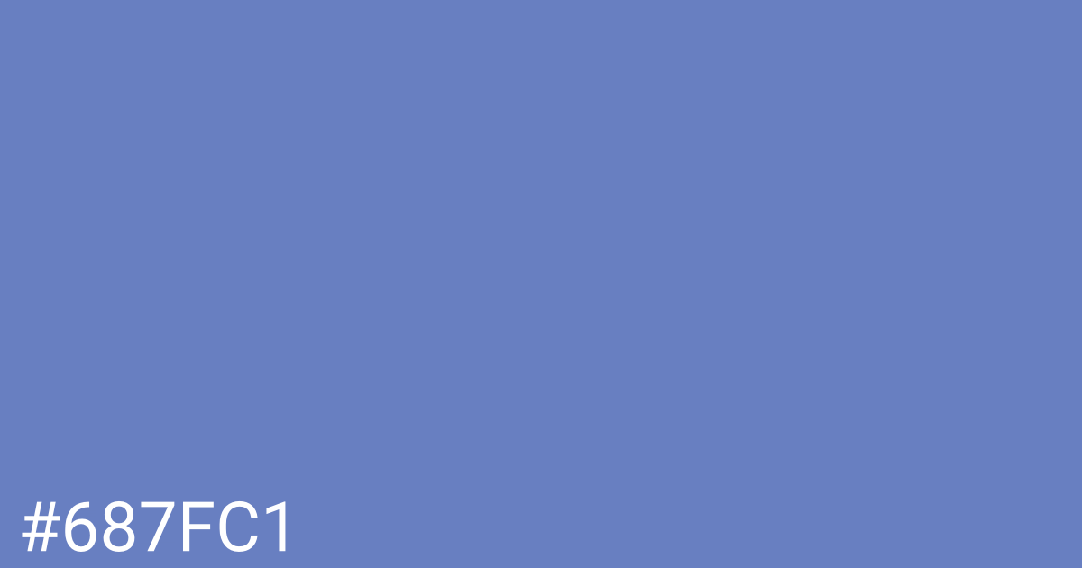 Hex color #687fc1 graphic