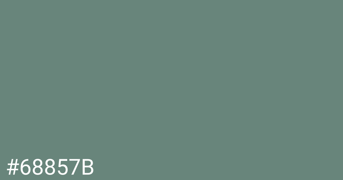 Hex color #68857b graphic