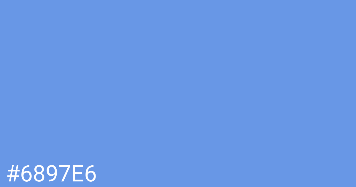 Hex color #6897e6 graphic
