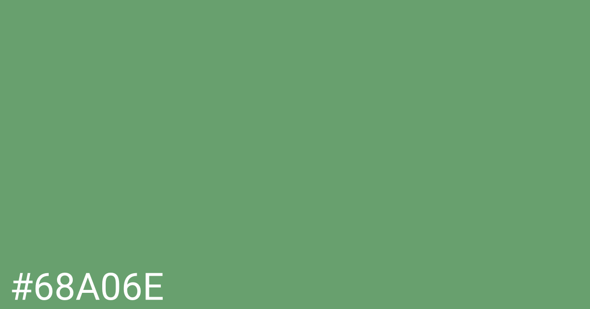 Hex color #68a06e graphic