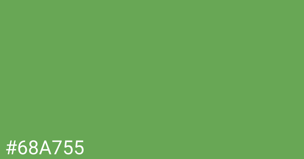 Hex color #68a755 graphic