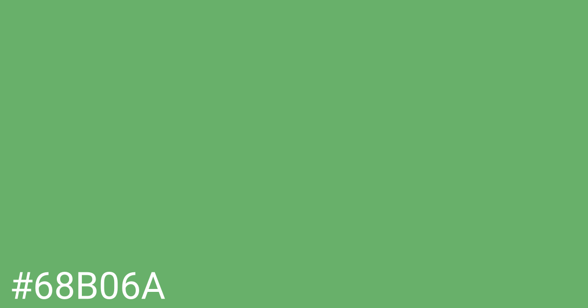 Hex color #68b06a graphic