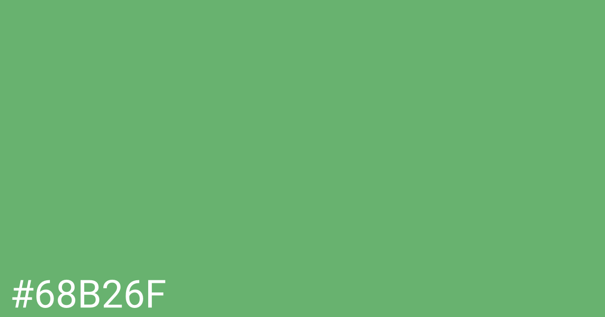 Hex color #68b26f graphic