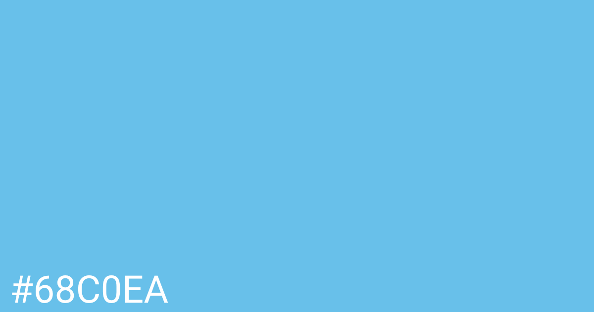 Hex color #68c0ea graphic