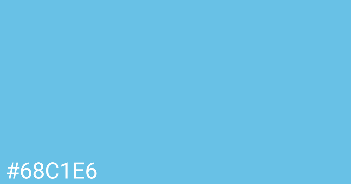 Hex color #68c1e6 graphic