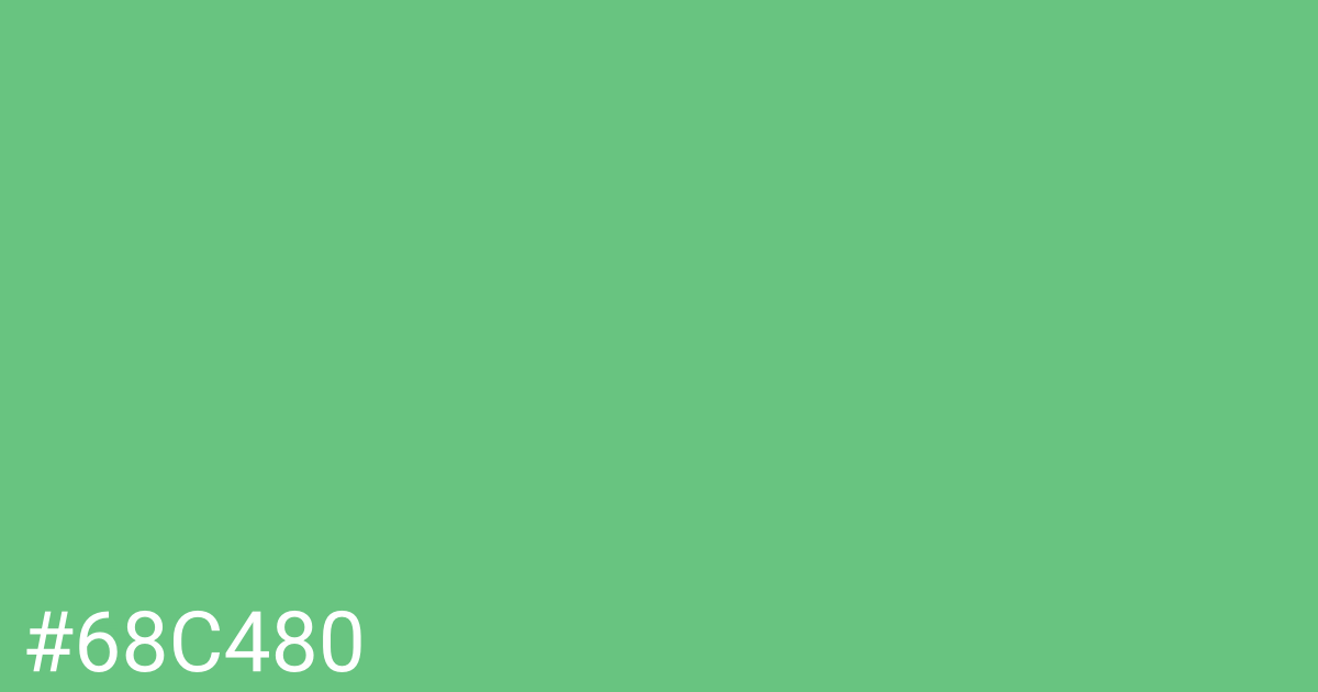 Hex color #68c480 graphic