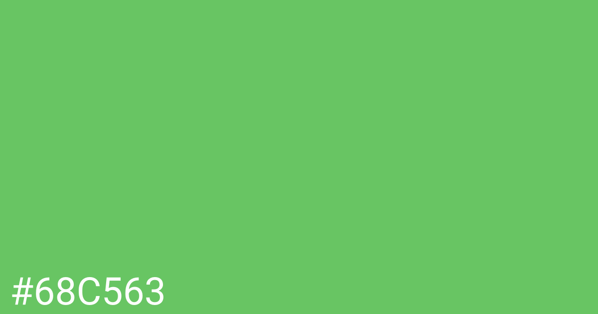 Hex color #68c563 graphic