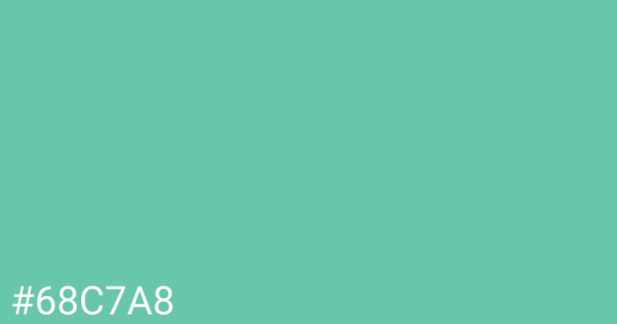 Hex color #68c7a8 graphic