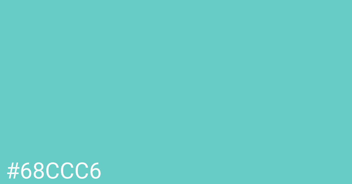 Hex color #68ccc6 graphic