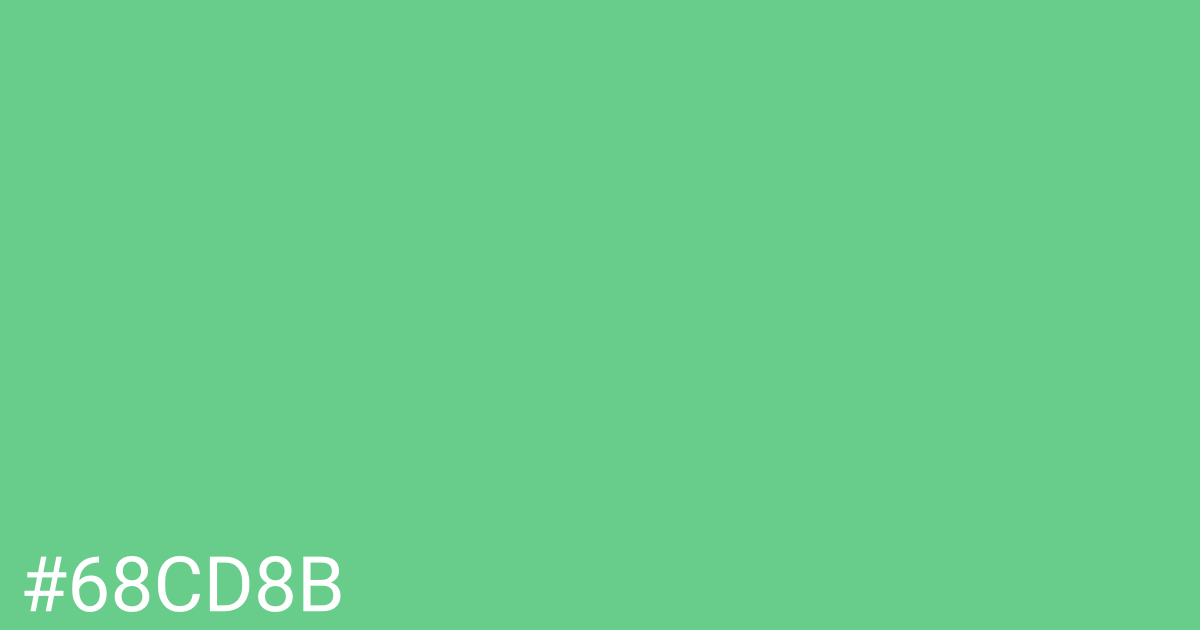 Hex color #68cd8b graphic