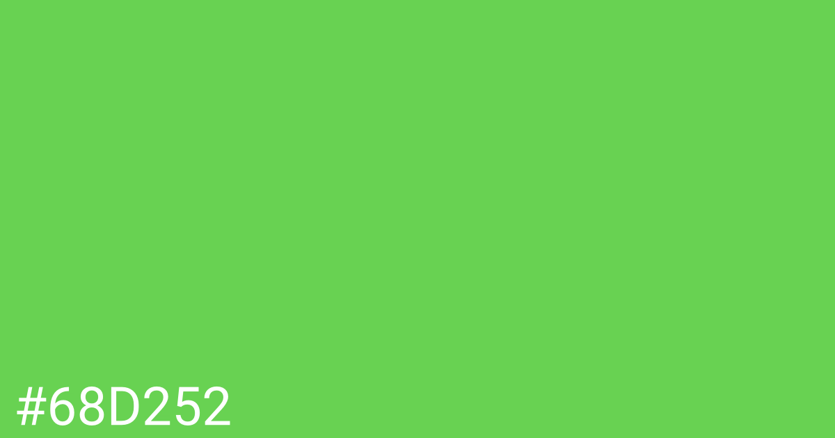 Hex color #68d252 graphic