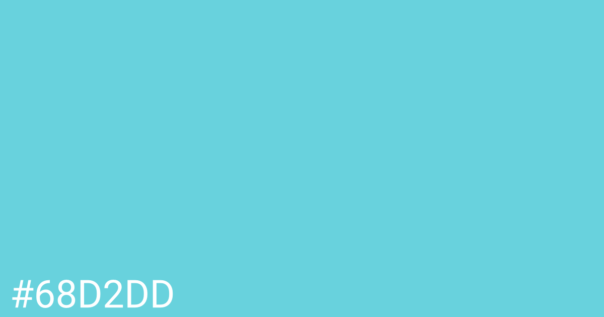 Hex color #68d2dd graphic
