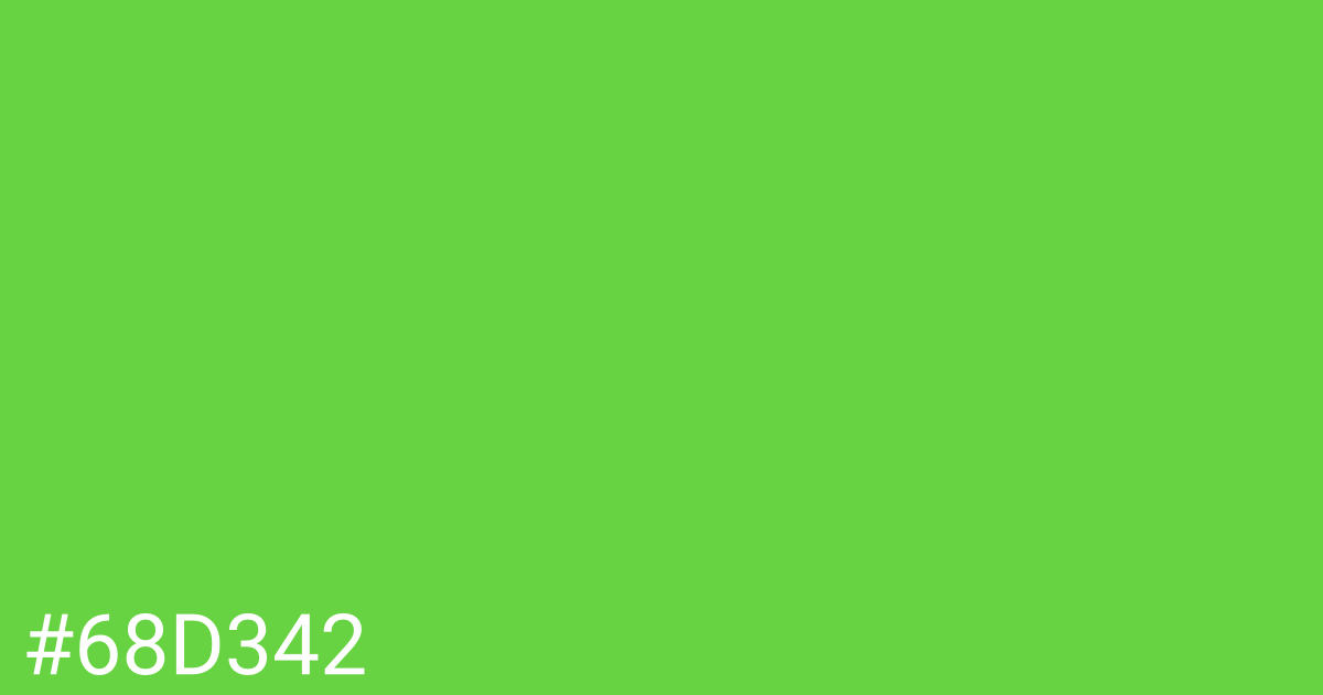 Hex color #68d342 graphic