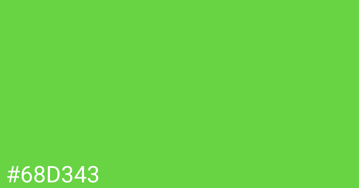 Hex color #68d343 graphic