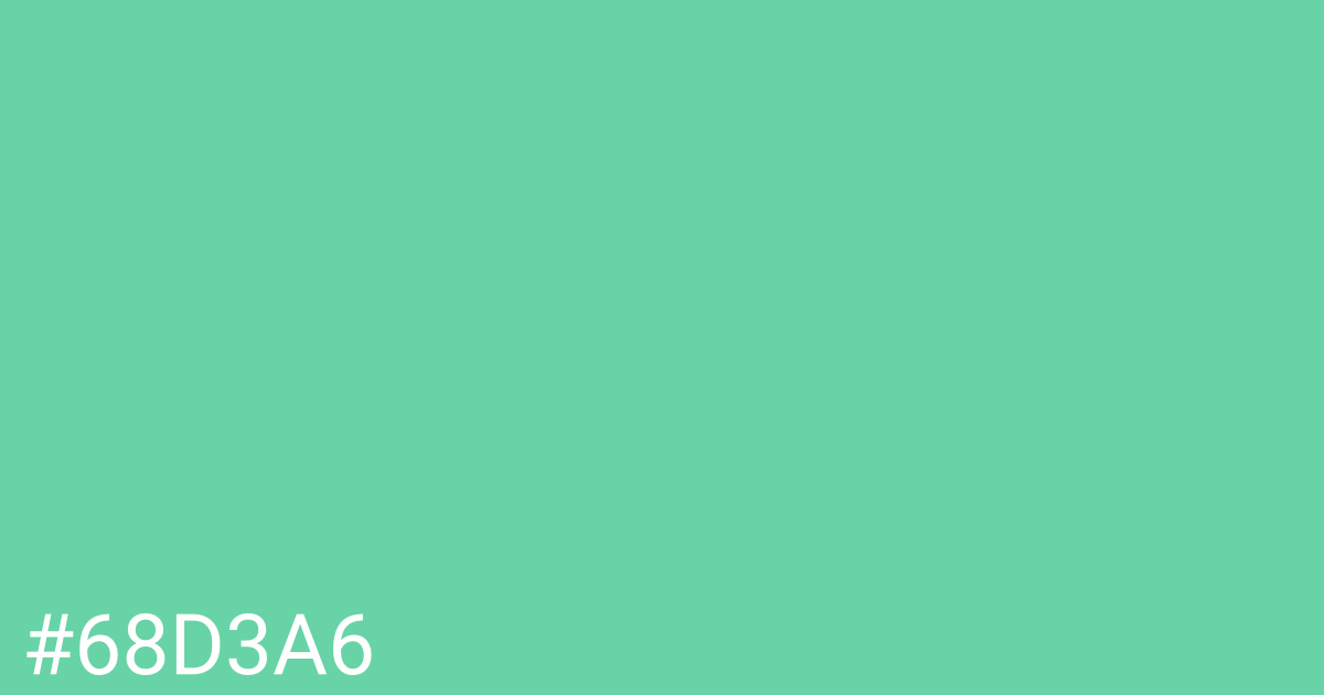 Hex color #68d3a6 graphic