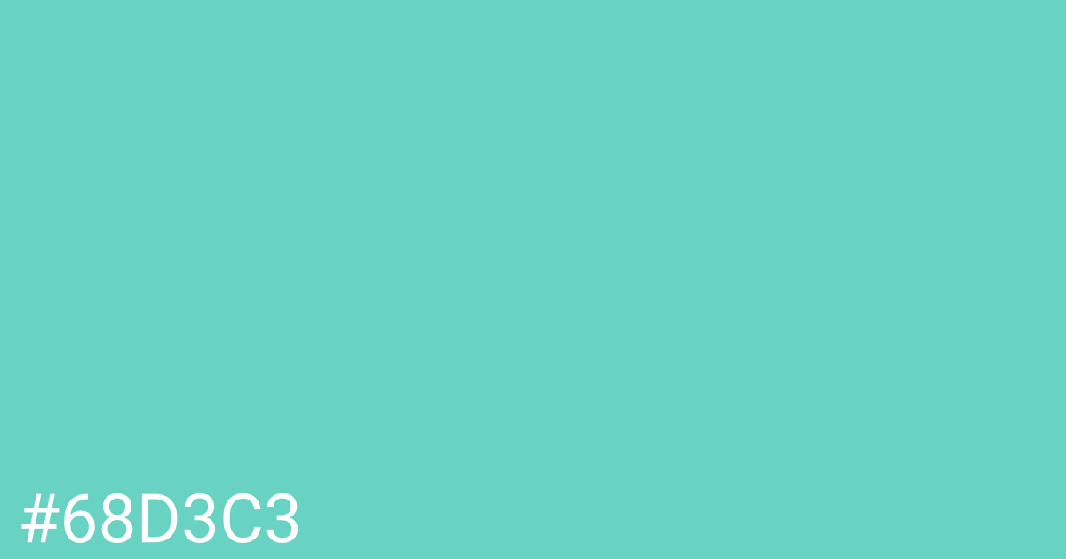 Hex color #68d3c3 graphic